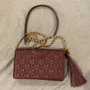 Tory Burch Burgundy Wallet Crossbody